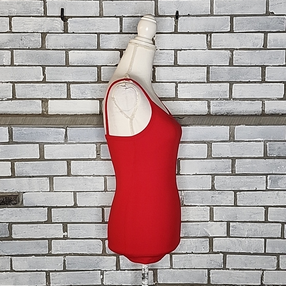 • NWT No Boundaries Women's Sleeveless Ribbed Cami Tank Top Size XL Red - Picture 5 of 12